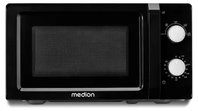 Immagine prodotto di Forno a microonde MEDION piccolo (20 litri, 700 watt, compatto e salvaspazio, 5 livelli di potenza, funzione scongelamento, funzione timer, MD11475)