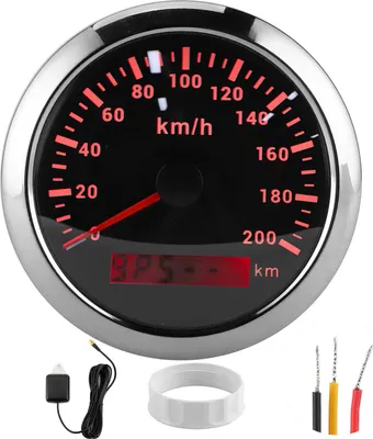 Produktbild von 85 mm GPS-Tachometer, 200 km/h, Kilometerzähler, wasserdicht, für Boot, Auto, Yacht, Motorrad, schwarzes Zifferblatt