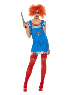 Obrázek produktu pro Kostým Smiffys Chucky, modrý, s topem a krátkým dungaree oblečením