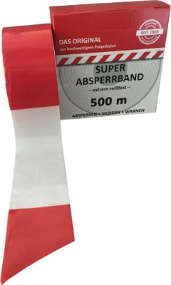 Obrázok produktu pre Bariérová páska 500 m rolka červená/biela blokovaná