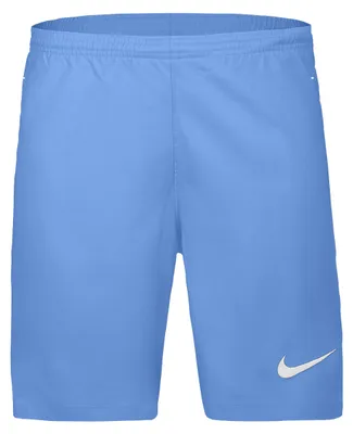 Image de Shorts de football Nike Dri-FIT Laser Vi pour jeunes, couleur bleu université/blanc, modèle HV