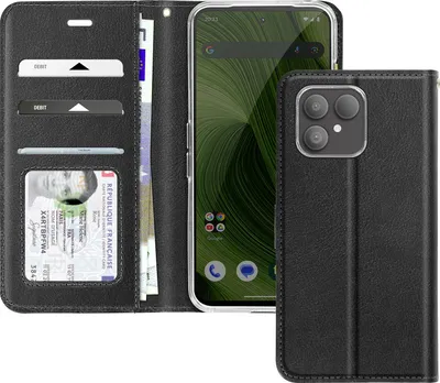 Produktbild von Avizar, Klapp Etui Fairphone 6 mit Kartenfach und Video Ständer, Schwarz