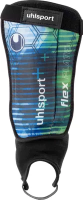Produktbild von uhlsport Flex Plate Schienbeinschoner schwarz/grün/blau XXS