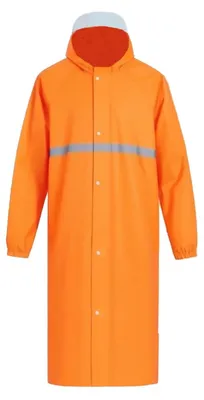 Immagine prodotto di Poncho impermeabile con strisce riflettenti – Poncho riutilizzabile per attività all'aperto (arancione)