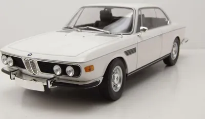 Image de Minichamps 155028030 BMW 2800 CS E9 Coupé 1968 blanche à l'échelle 1:18