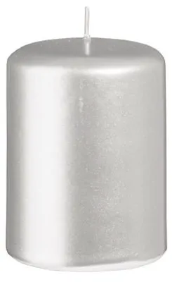 Produktbild von Stumpenkerzen Silber 80 x Ø 60 mm, 12 Stück