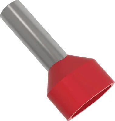 Produktbild von 10 AUPROTEC Twin Aderendhülsen 10 mm² isoliert rot Kabel Doppelhülsen