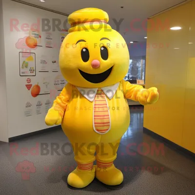 Immagine prodotto di Personaggio del costume della mascotte REDBROKOLY di Yellow Candy vestito con pantaloni eleganti e fasce