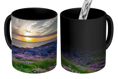 Obrázok produktu pre MuchoWow® Magický pohár Západ slnka v Tangasdale 350 ml Pohár na zmenu farby Darček Nápad na darček - Foto hrnček