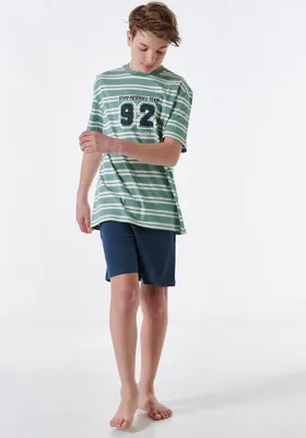 Produktbild von Schiesser Schüler Jungen Schlafanzug kurz Gr. 164  türkis