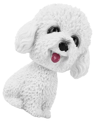 Image de Décoration pour voiture : Chien qui secoue la tête, figurine animée, jouet pour tableau de bord (blanc)