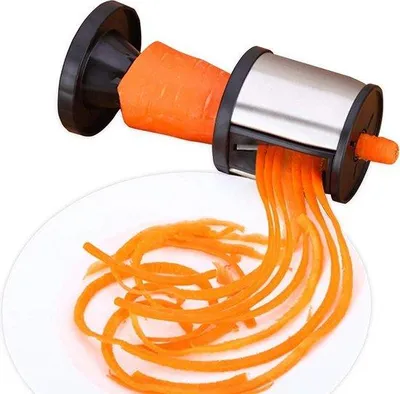 Immagine prodotto di Grattugia a spirale vegetariana da 5 pollici, ideale per zucchine e cetrioli, realizzata in metallo