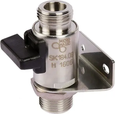 Produktbild von Wandhalter mit Abstellhahn für Bierzapfanlagen, 5/8 Zoll, NW: 10 mm