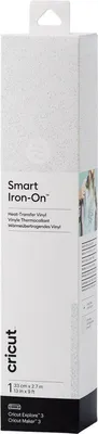Produktbild von Cricut Smart Iron-On, Hitzebeständige Vinylrolle, Weiß, Einfarbig, Glitter, 330 mm, 2700 mm