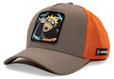 Zdjęcie produktu dla Czapka z daszkiem Capslab, model Naruto Uzumaki, kolor brązowy/fioletowy