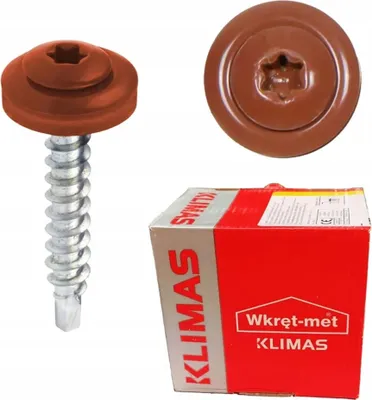 Immagine prodotto di KLIMAS WDD Viti da lattoniere per lamiera RAL 8004 rame marrone 4,8x35 mm 250 pz