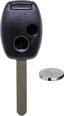 Produktbild von Auto Schlüssel Funk Fernbedienung 1x Gehäuse 2 Tasten + 1x Rohling HON66 + 1x CR1616 Batterie kompatibel mit Honda