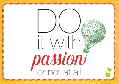 Produktbild von Postkarte MainSpatzen "Do it with passion or not at all"