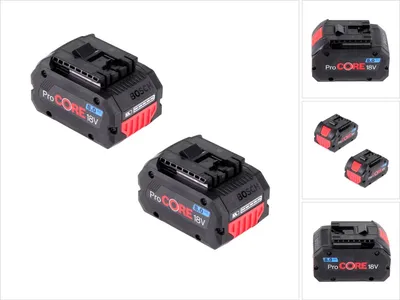 Produktbild von Bosch Set 2x ProCORE 18 V 8,0 Ah Professional Li-Ion Einschub Akku ( 1600A016GK )