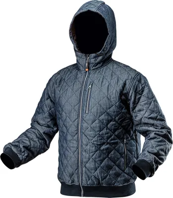 Produktbild von Neo Tools Arbeitsjacke - leicht, warm und atmungsaktiv Winterjacke, gesteppt, Jeansoptik, elastischer Ärmel- und Taillenabschluss, Gr. L
