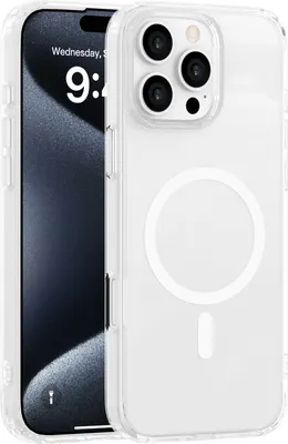 Image de Cazy Coque compatible avec iPhone 16 Pro Max Coque compatible avec MagSafe - Coque Ultra Fine - Transparant