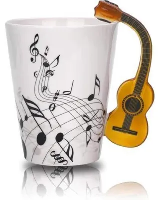 Immagine prodotto di Tazza in Vetroceramica a forma di chitarra, ideale per caffè, latte e tè