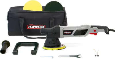 Produktbild von 21mm-950W Dino KRAFTPAKET Exzenter Poliermaschine Set 150mm Stützteller für Auto KFZ Boot mit Display Anzeige