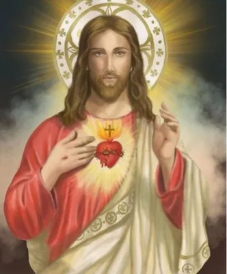 Image de NORIMPEX Tableau diamant Jésus avec coeur 30x40cm