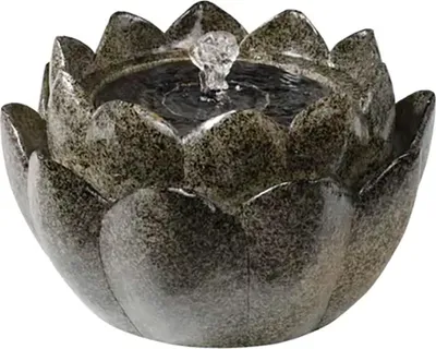 Produktbild von Solarbrunnen in Blumenform, aus Polyresin, für den Außenbereich, IP68