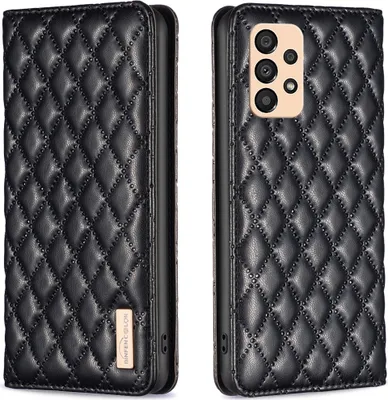 Immagine prodotto di Custodia Galaxy A33 5G, elegante custodia in pelle flip portacarte con supporto per Samsung Galaxy A33 5G Nero