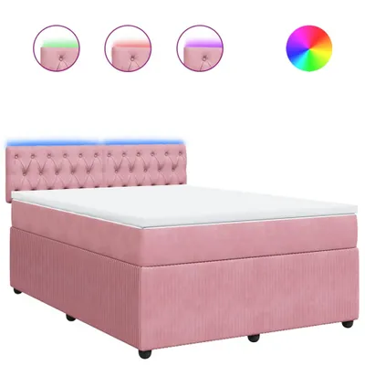 Produktbild von Boxspringbett mit Matratze Rosa 160x200 cm Samt