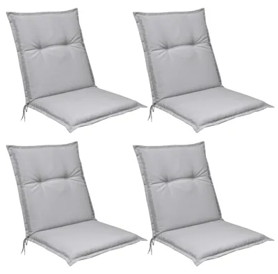 Produktbild von Beautissu 4er Set Niedriglehner Auflagen Base NL, 100x50cm, Grau