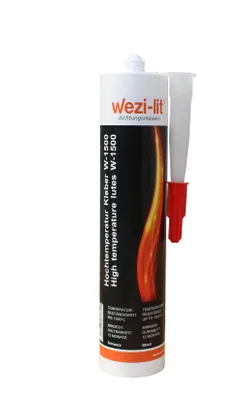 Produktbild von wezi-lit W-1500 Klebe- und Dichtungsmasse 310ml hitzebeständig bis 1500° Kesselkitt Ofenkitt