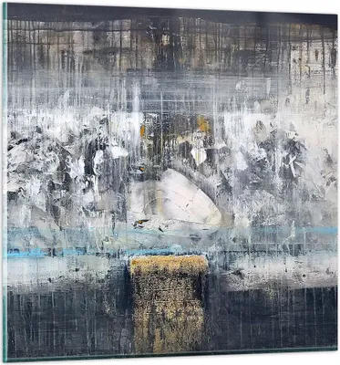 Produktbild von Bilder auf glas - Abstraktion modern - 30x30cm - Glasbilder - Wandbilder - Kunstdruck - zum Aufhängen bereit - Wanddekoration aus Glas - Glas Bilder - Wandbild auf Glas - Einteilig - GAC30x30-3474