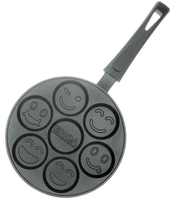 Produktbild von Biol Pfannkuchen-Pfanne mit Smiley-Gesichtern, auch fur Crepes, 24 cm, antihaftbeschichtet