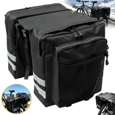 Produktbild von Doppel Fahrradtasche Gepäckträgertasche Satteltasche Wasserdicht Seitentasche