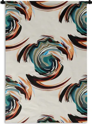 Produktbild von MuchoWow® Wandteppich Wandbehang Muster - Abstrakt - Farbe 90x135 cm Tapisserie Dekoration Wandtuch - Baumwolle - Wandskulptur