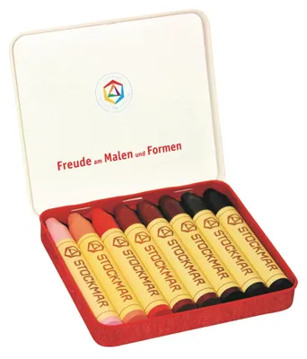 Image de Crayons de cire en étui - 8 couleurs du monde