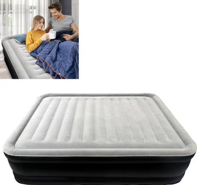 Zdjęcie produktu dla XMTECH Dmuchany materac na kemping Łóżko kempingowe Mata kempingowa z pompką powietrza Samopompująca mata do spania Mata do spania Outdoor 193x152x46cm (łóżko podwójne)