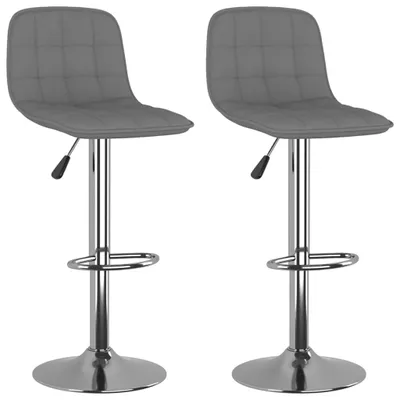 Produktbild von Barhocker 2 Stk. Hellgrau Stoff