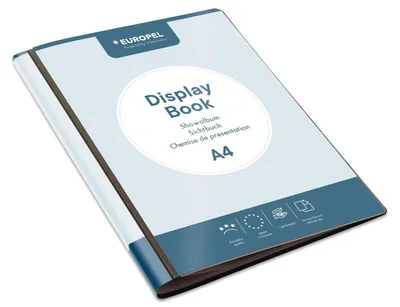 Produktbild von EUROPEL Präsentationsmappe A4 mit 30 Hüllen – Sichtbuch mit Front-Inlay – Dokume