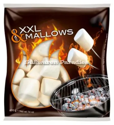 Zdjęcie produktu dla XXL BBQ Mallows, klasyczne pianki marshmallow, importowane ze Stanów Zjednoczonych, 400g