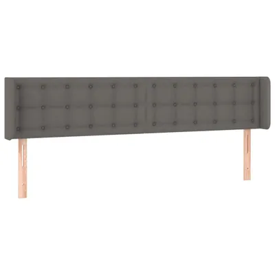 Obrázek produktu pro vidaXL Čelo postele s ušima šedé 183x16x78/88 cm Imitace kůže
