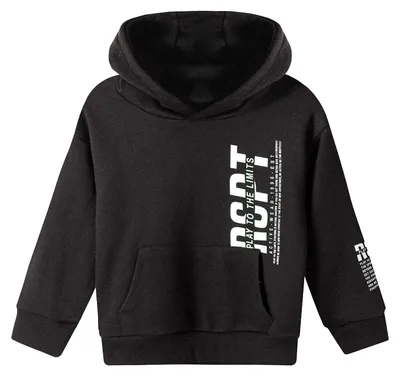 Productafbeelding van Minoti - Hoodie voor jongens, fleece MN501 (116) (zwart)