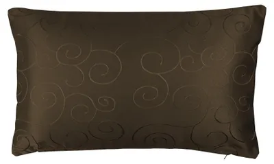 Produktbild von Kissenbezug 30x50 cm braun Damast Circle Deko Kissenhülle mit Reißverschluss