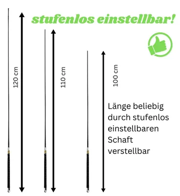 Produktbild von Dressurgerte, stufenlos verstellbar von 100 bis 120 cm
