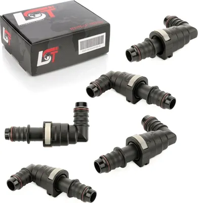 Produktbild von 5x Schnellkupplung mit Gegenstück Set Kraftstoffleitung L-Stück 15,82 - 16 mm