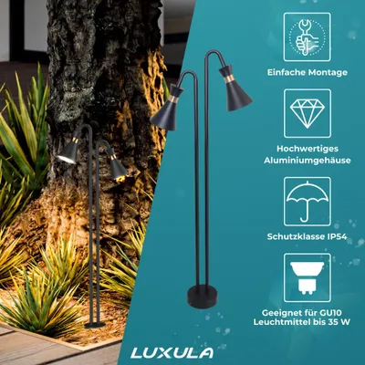Obrázek produktu pro LUXULA LED svítidlo pro chodníky, 35 W, černé barvy, stupeň krytí IP54