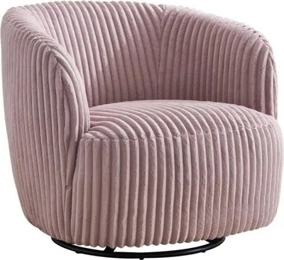 Produktbild von Loungesessel Alma aus Kord drehbar - Rosa