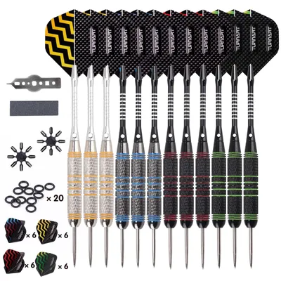 Produktbild von Dartpfeile Dartpfeil Dartset - Metallspitze - 24 g - 12 Stück